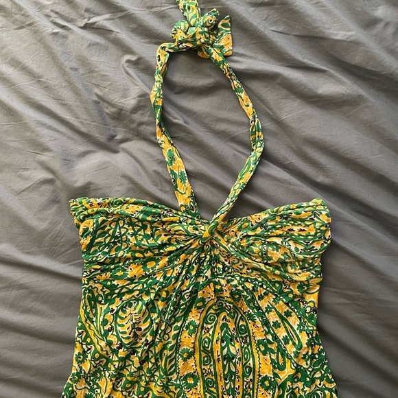 Ralph Lauren Paisley Halter Top Maxi Dress - Picture 2 of 4